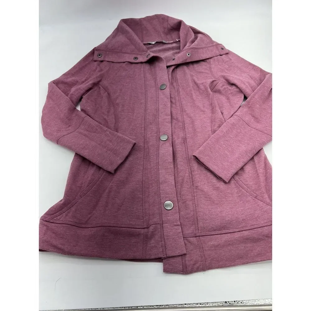 Free Country pink snap sweater womens large